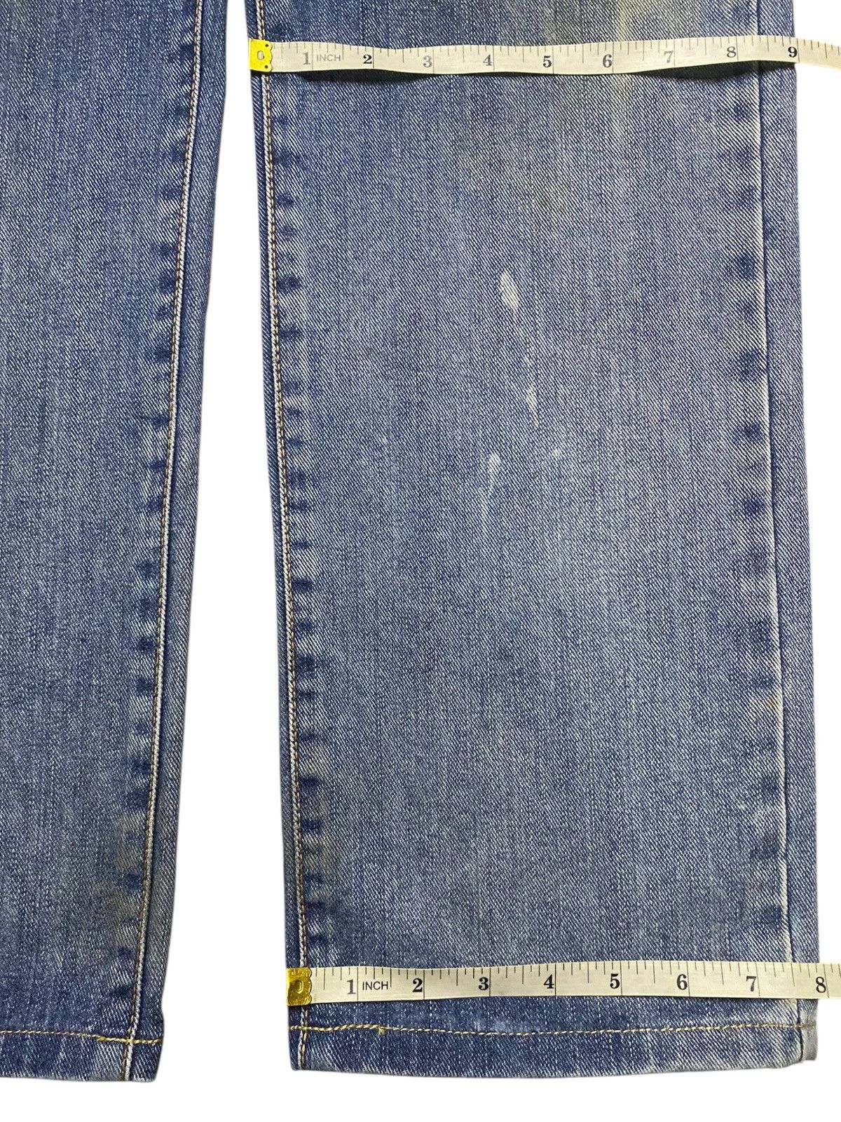 Jun Takahashi Vintage Japanese Brand Edwin 404 Dirty Bleach Loose Jeans Size US 33 - 11 Thumbnail