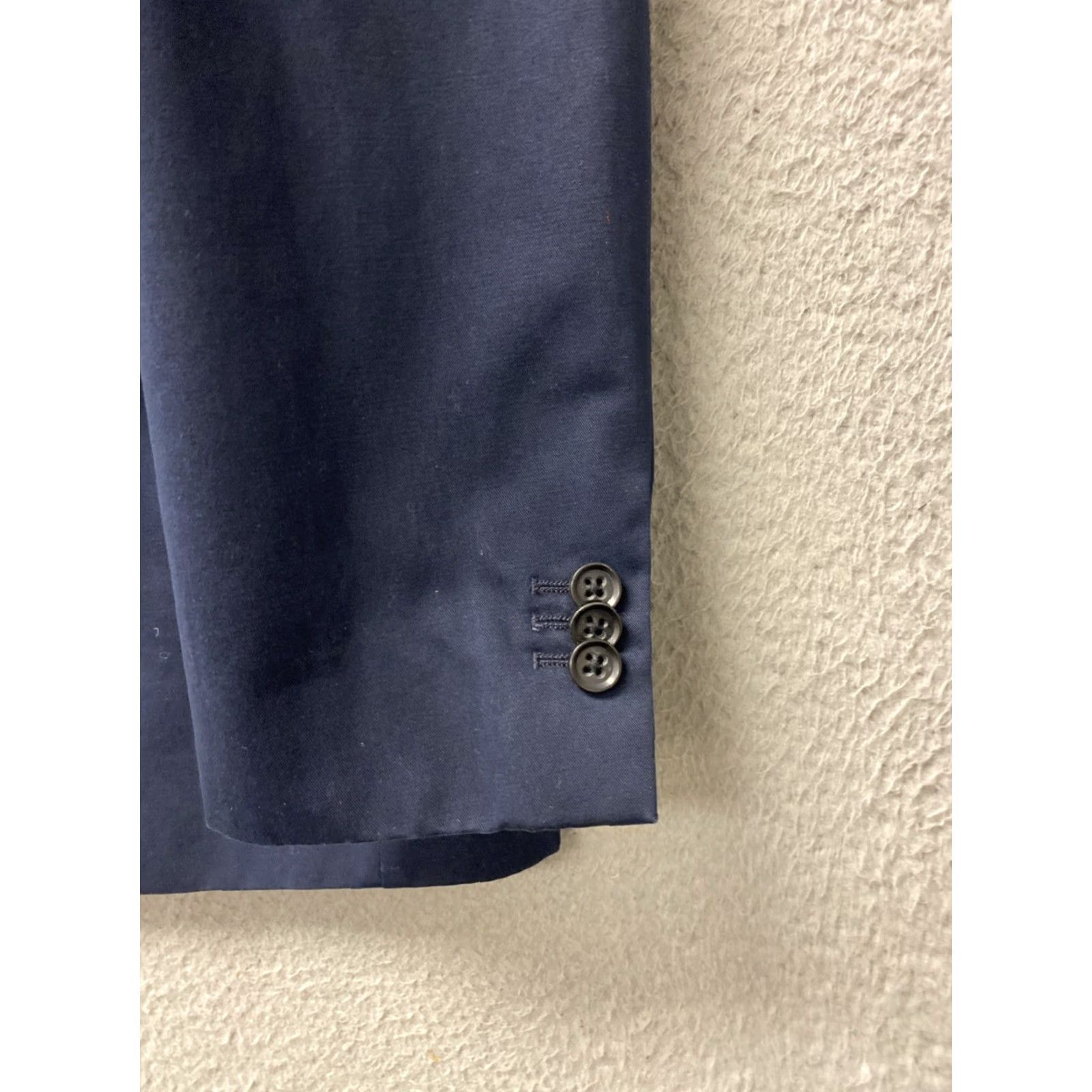 Banana Republic Banana Republic Blazer Mens 38S Slim Fit Cotton Blend Navy Blue Sport Coat Regular Notch Lapel 2-Button Front Inner Pockets Single-Breastedدام Size 38R - 2 Thumbnail