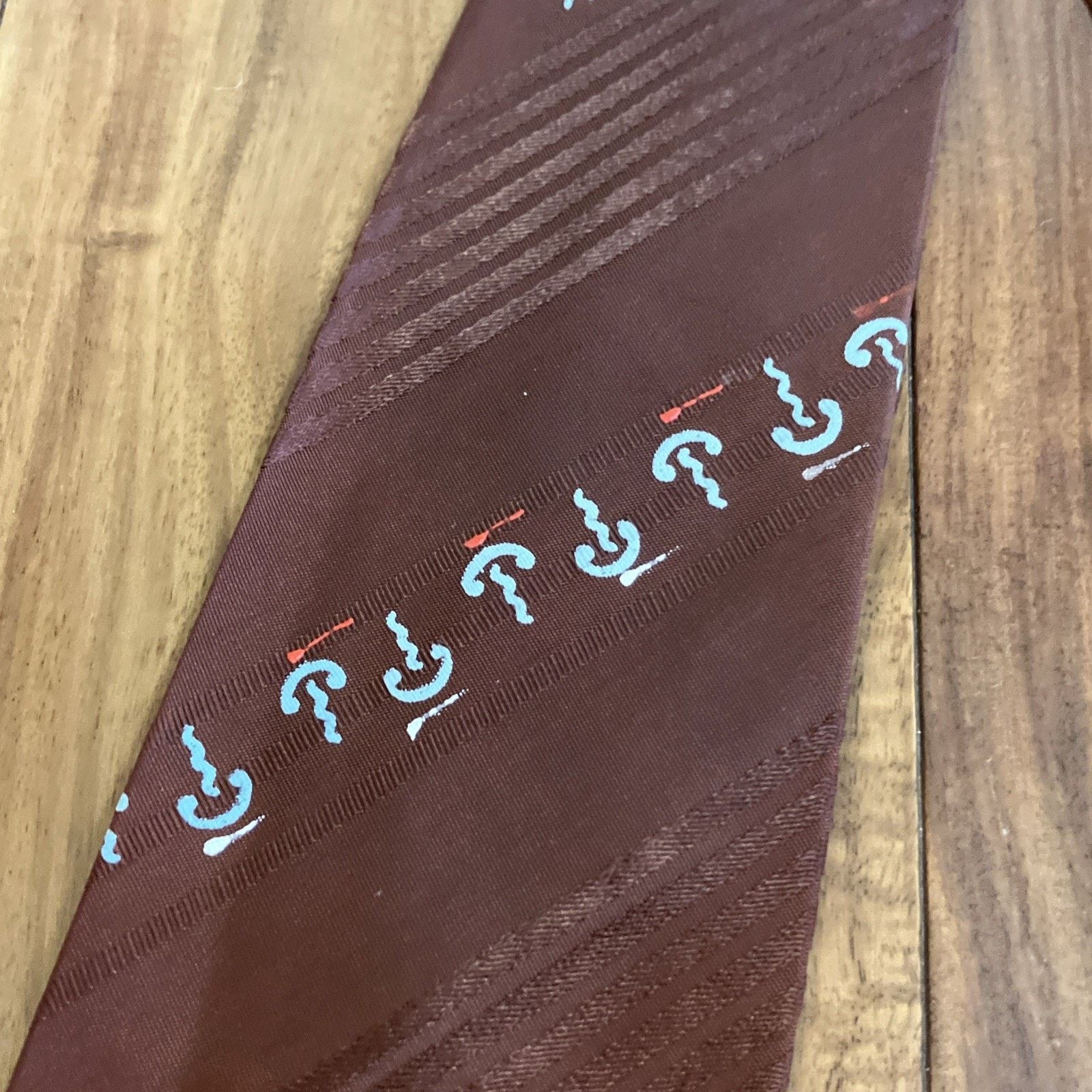 Handmade 1940s Necktie Halloween Hand Painted Spider Web RARE Bronze Size ONE SIZE - 17 Thumbnail