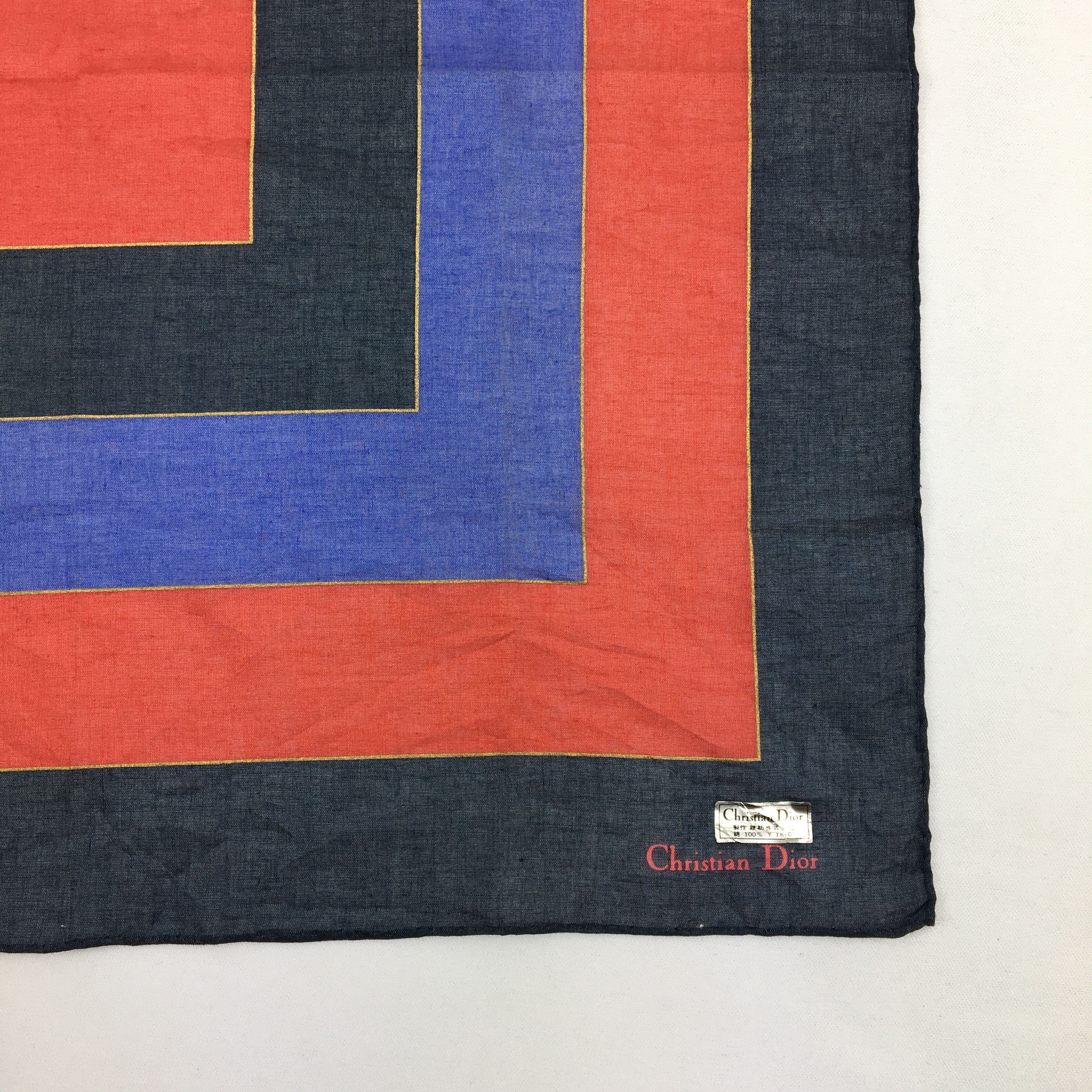 Japanese Brand Vintage Christian Dior Handkerchief Neckerchief Bandana Size ONE SIZE - 3 Thumbnail