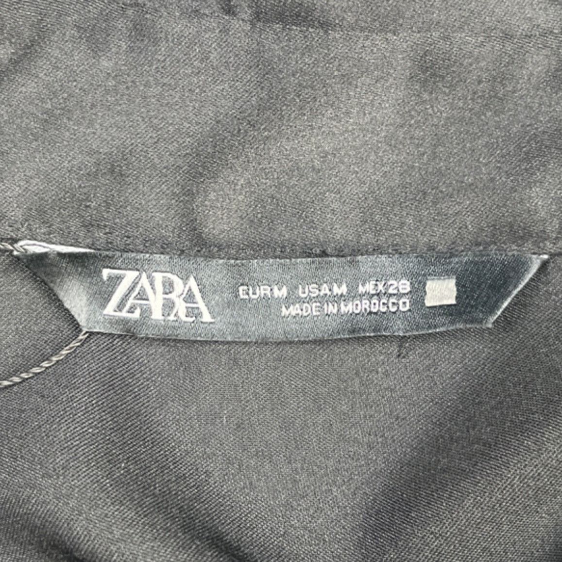 Zara Zara Women's Black Oversized Shirt/Hidden Button Up Sz M SKU Size M / US 6-8 / IT 42-44 - 4 Thumbnail