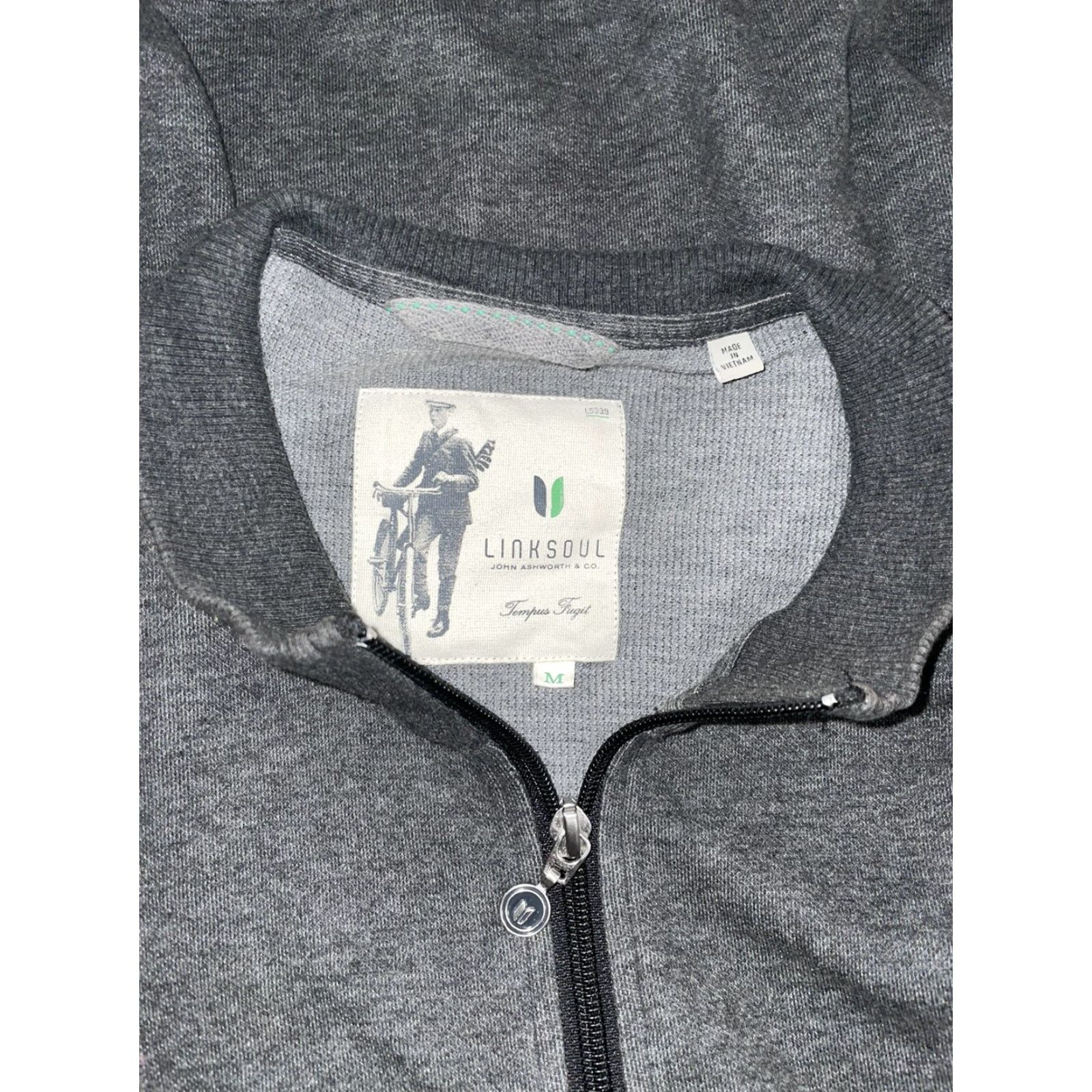 Vintage Linksoul Dark Grey Half Zip Pullover Jacket Mens M Size US M / EU 48-50 / 2 - 8 Thumbnail