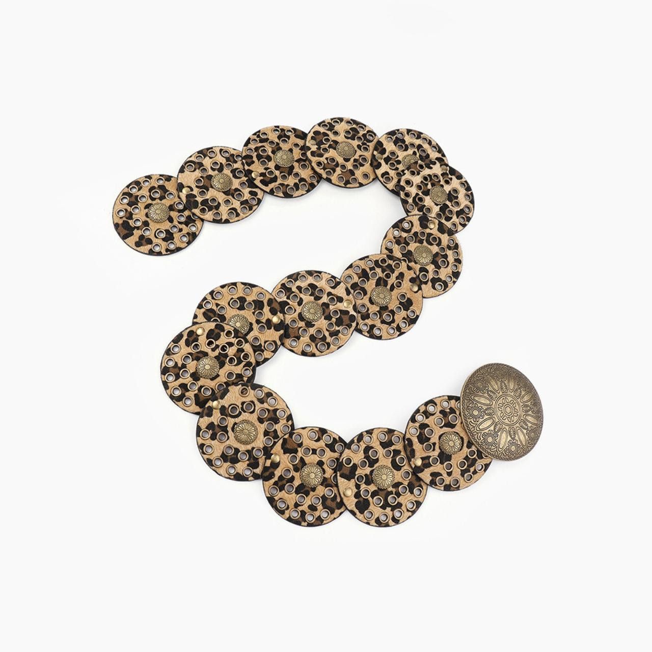 Japanese Brand Vintage Style Oversized Animal Print Disc Belt Size ONE SIZE - 4 Thumbnail