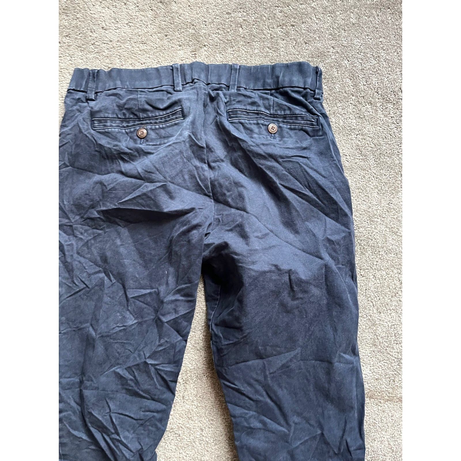 Gap VINTAGE GAP Chino Pants Mens Size 30x30 Navy Straight Fit 100% Cotton Distressed Size US 30 / EU 46 - 4 Thumbnail