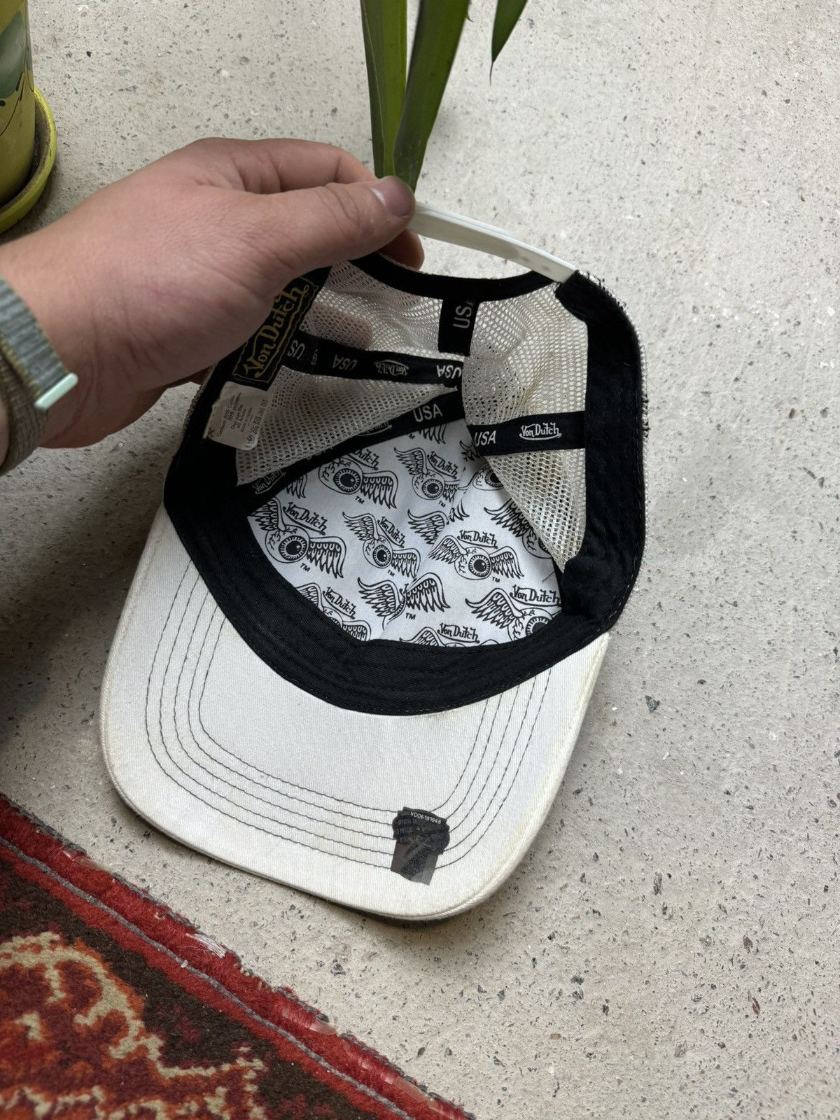 Japanese Brand × Vintage Vintage Y2K Von Dutch Faded Embroidered Logo Tracker Cap Size ONE SIZE - 6 Thumbnail