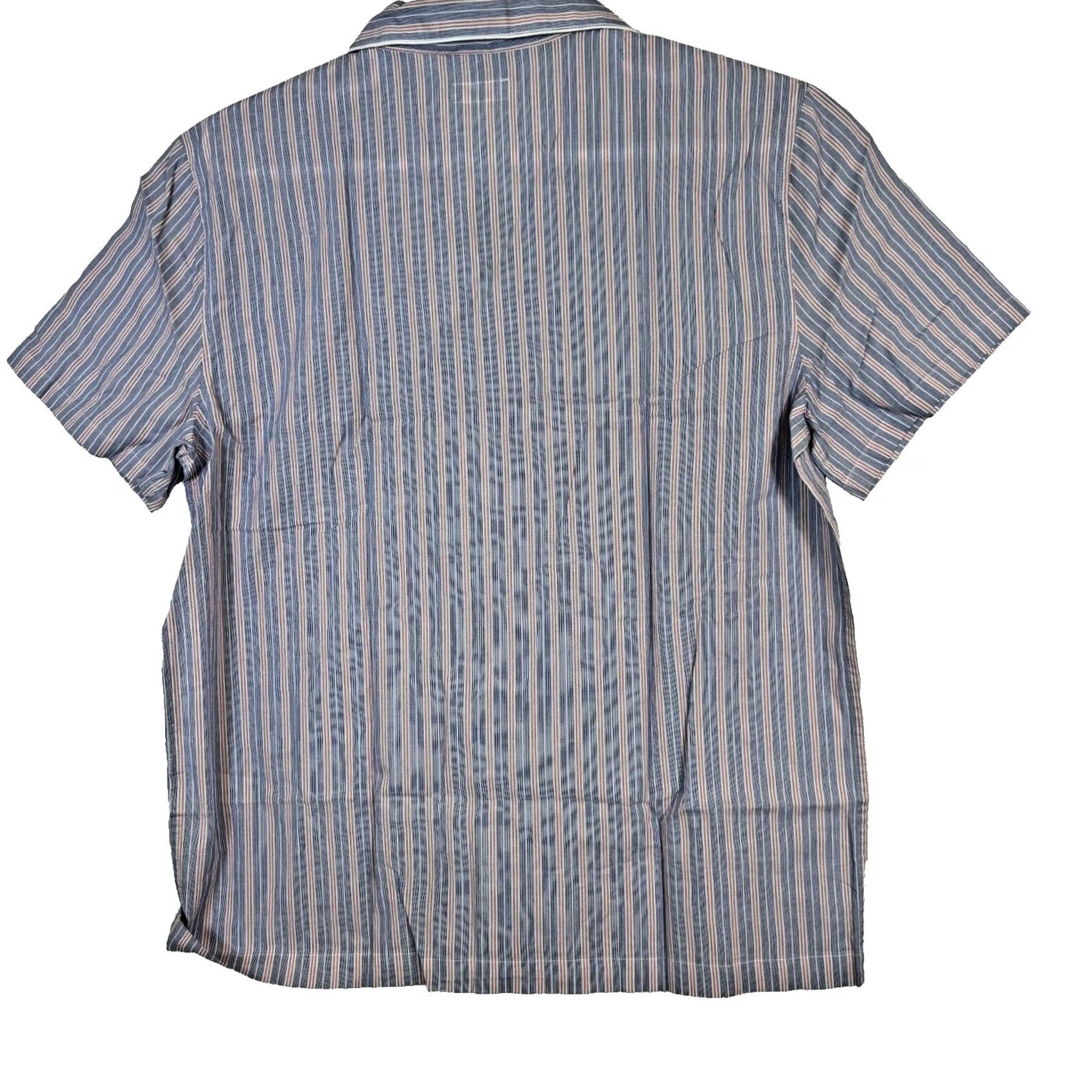J.Crew J.CREW Pajama Top Men’s Large Blue Stripe Short Sleeve Cotton Shirt Bu M 169 Size US L / EU 52-54 / 3 - 2 Thumbnail