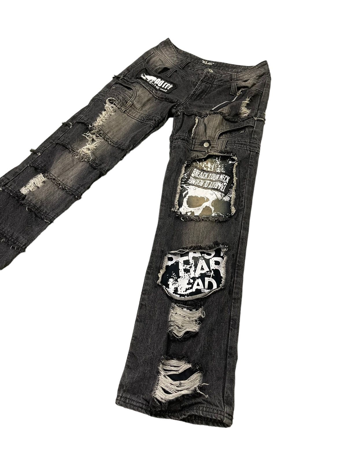 Japanese Brand Hagi Jeans Sex Pot Revenge Anarchy Distress Denim 8🟦4 Size US 30 / EU 46 - 3 Thumbnail