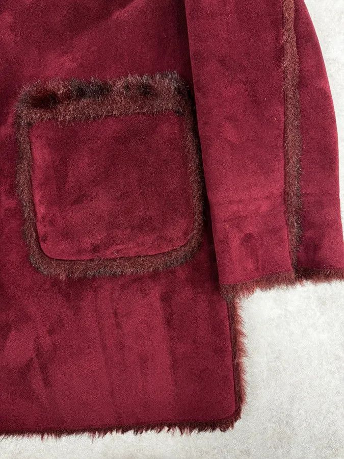 Balmain 2000s Balmain Red Reversible Fur Coat Size US M / EU 48-50 / 2 - 11 Thumbnail