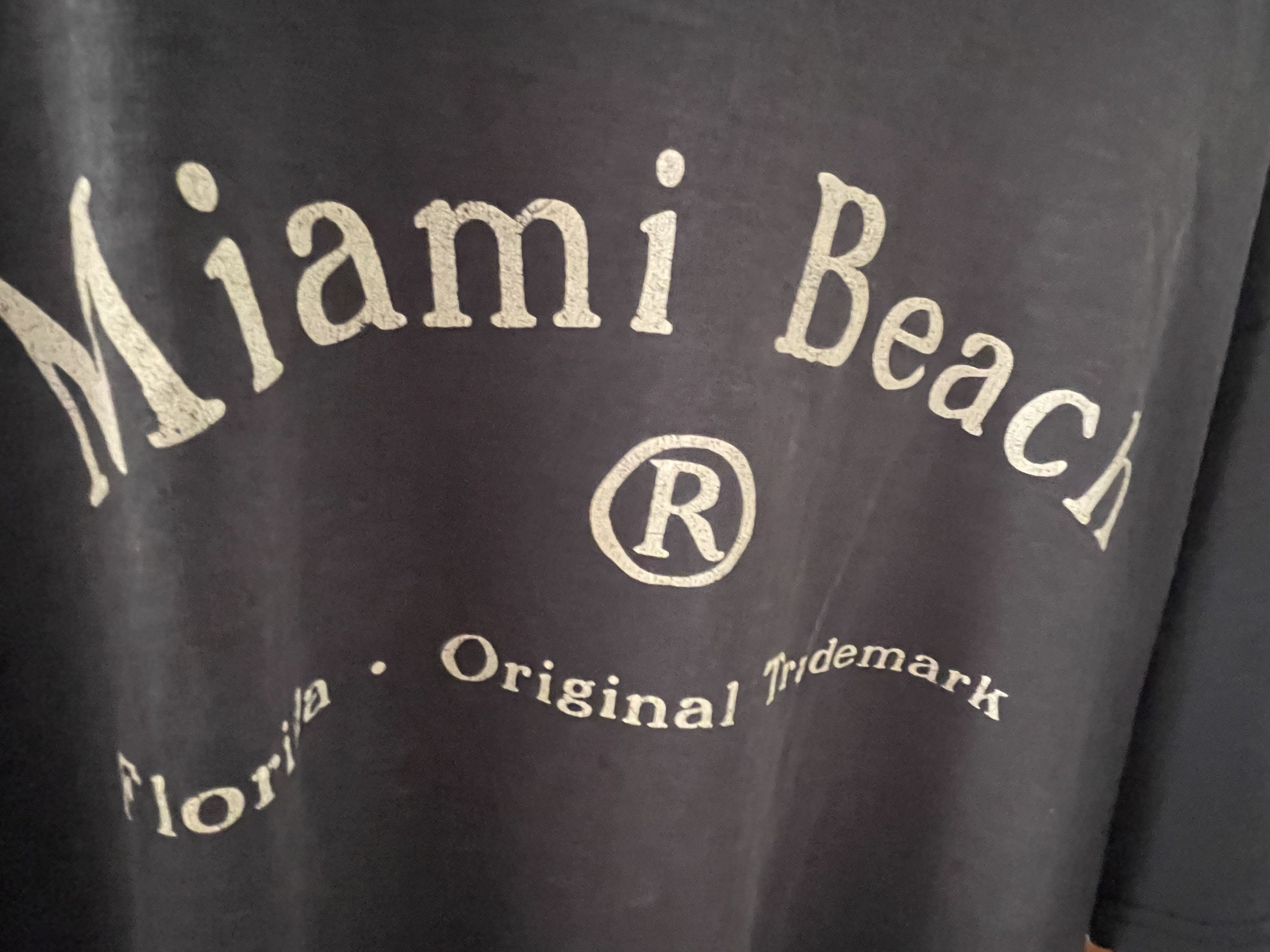 Vintage 90s Vintage Miami Beach Classic Tee Size US XL / EU 56 / 4 - 2 Thumbnail