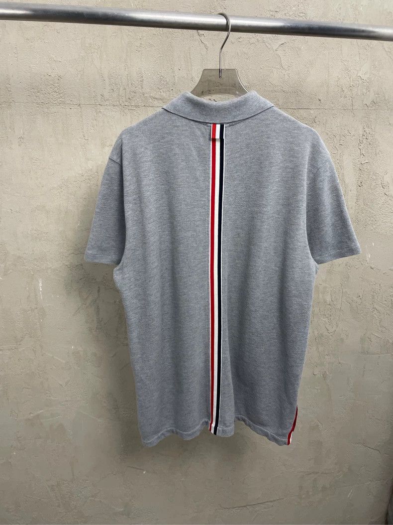 Thom Browne Thom browne Gray back color stripe Polo short sleeves 2504- Size US M / EU 48-50 / 2 - 2 Thumbnail