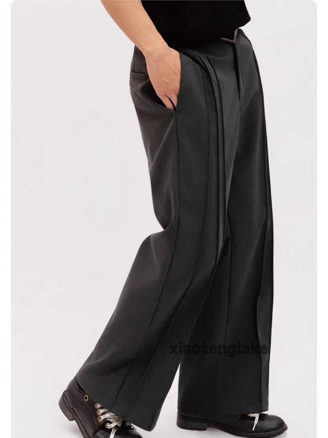 Vintage Custom pleated loose baggy wide Leg yuppie pants Size US 36 / EU 52 - 4 Thumbnail