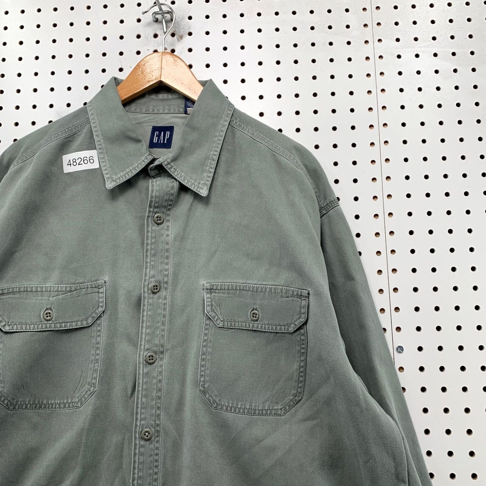 Gap Vintage GAP Canvas Button Shirt Mens XL Green Long Sleeve Collared Casual Size US XL / EU 56 / 4 - 7 Thumbnail