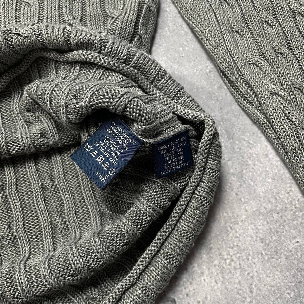 Ralph Lauren Vintage 2000s Ralph Lauren V-Neck Cable Knit Sweater Women’s Size L / US 10 / IT 46 - 5 Thumbnail