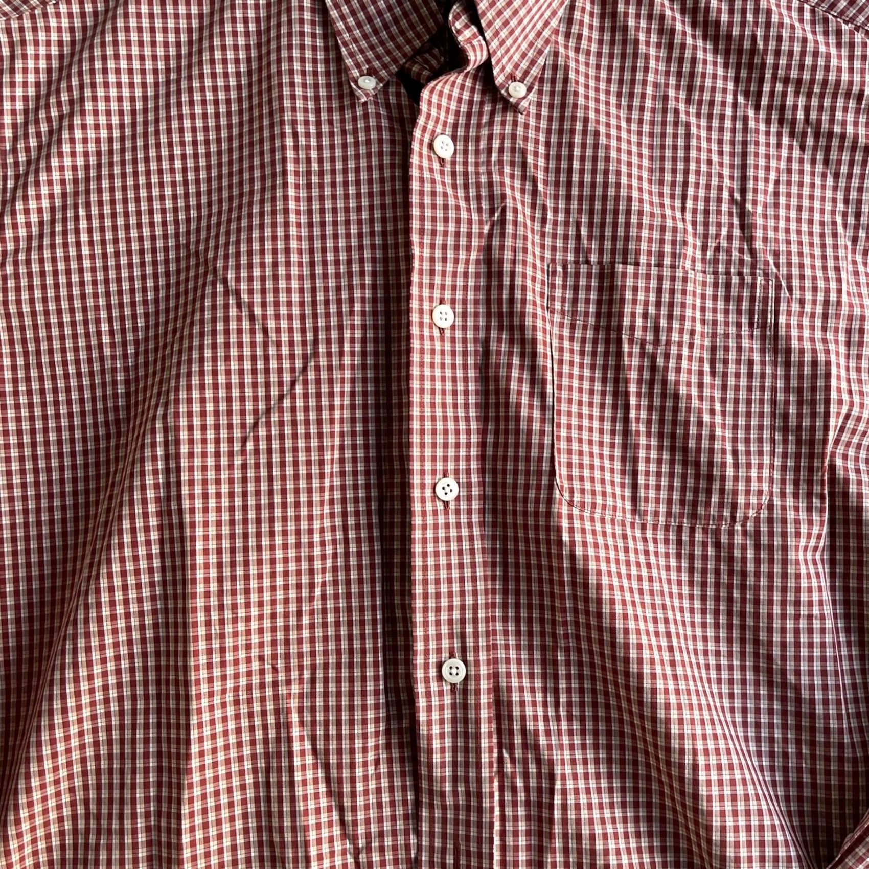 Vintage L.L. Bean Shirt Mens XL Red Check Long Sleeve Button Down Wrinkle Resistant Size US XL / EU 56 / 4 - 2 Thumbnail