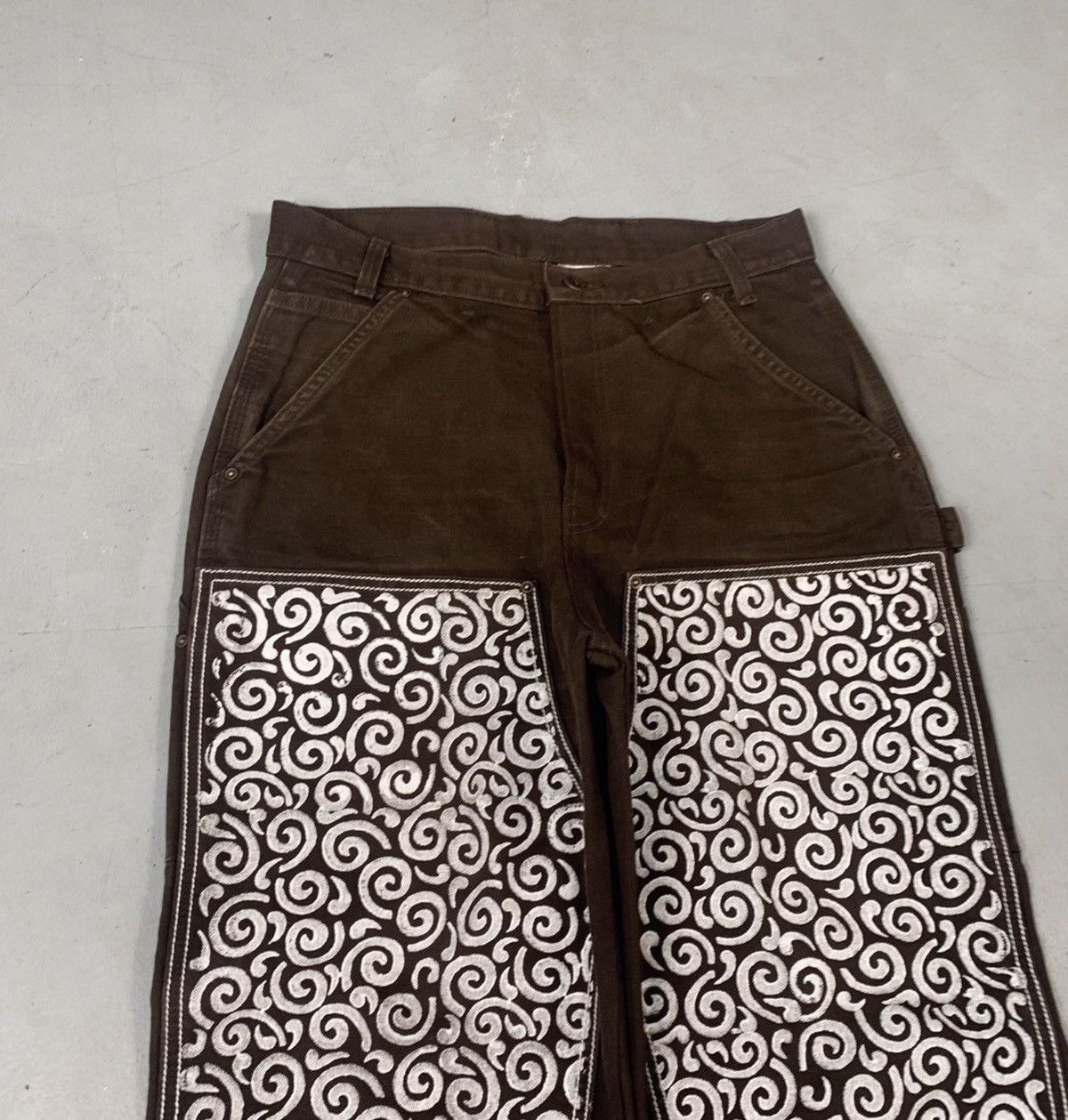 Carhartt Vintage 1of1 custom block print carhartt double knee Size US 32 / EU 48 - 3 Thumbnail