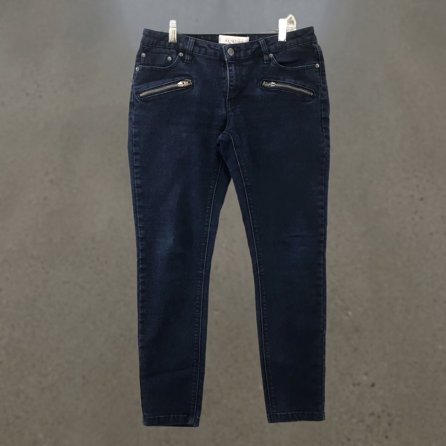 Kenneth Cole Kenneth Cole Reaction Jegging Womens 6 Blue Dark Wash Denim Mid Rise Zip Fly Jeans XS-? Size 28" / US 6 / IT 42 - 1 Thumbnail