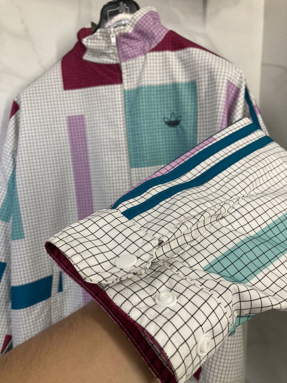 Adidas Windbreaker Adidas Blocked Shell Grid Jacket Size US M / EU 48-50 / 2 - 7 Thumbnail