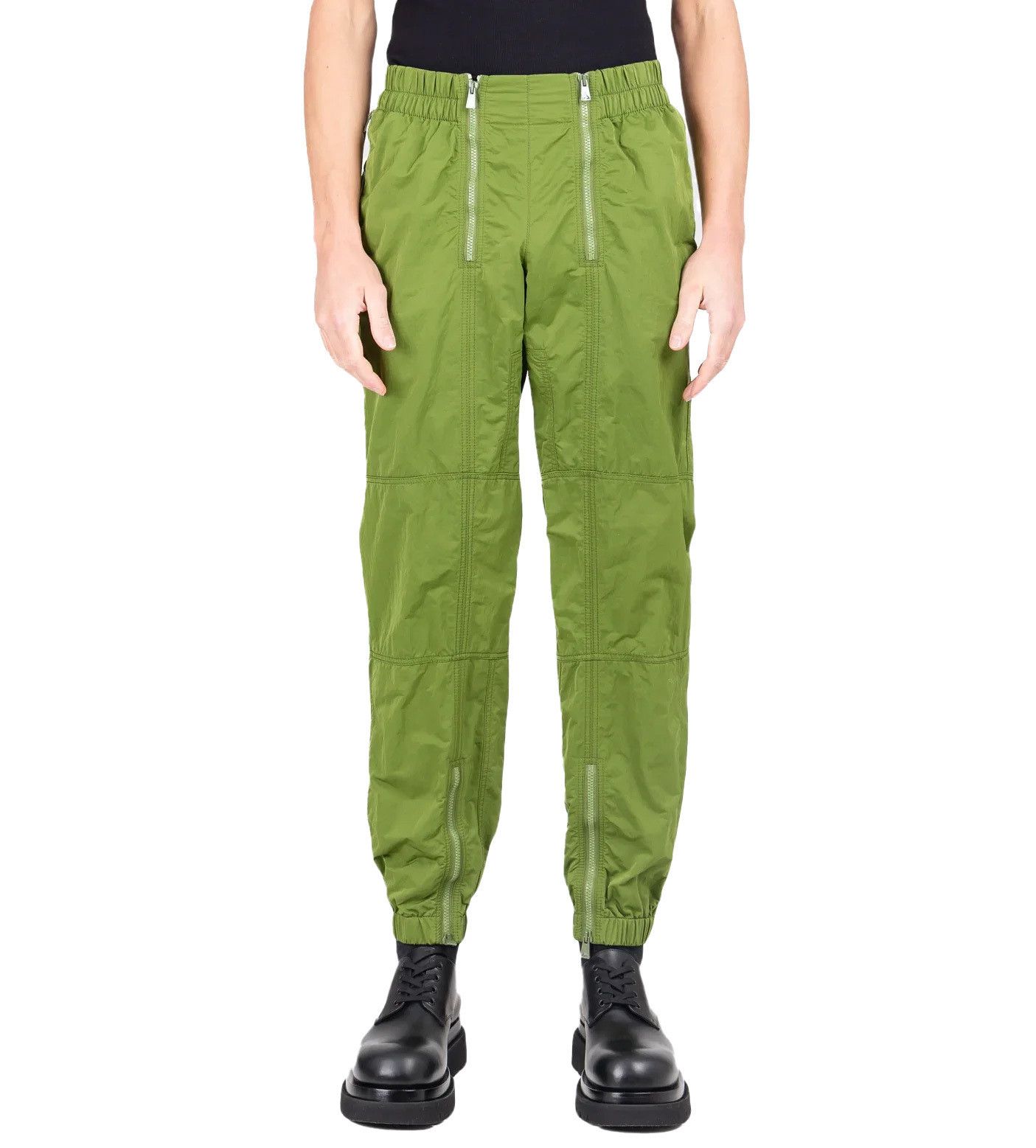 Bottega Veneta o1n1vont1224 Zipped Nylon Pants in Green Size US 38 / EU 54 - 1 Thumbnail