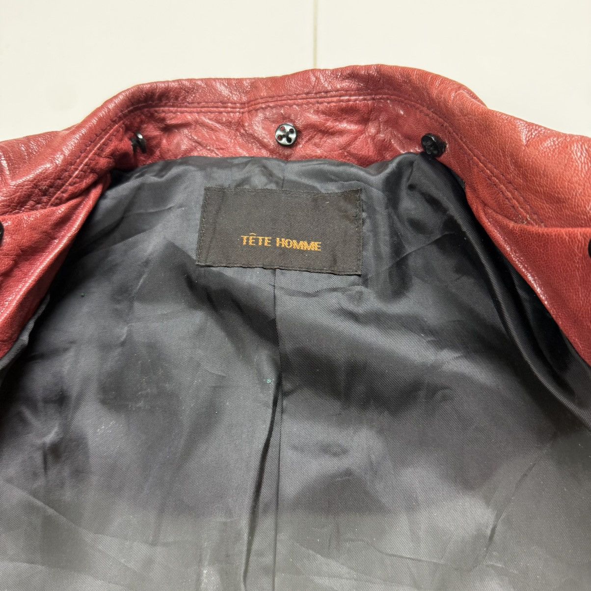 Tete Homme Tete Homme Leather Biker Jacket Size US S / EU 44-46 / 1 - 11 Thumbnail