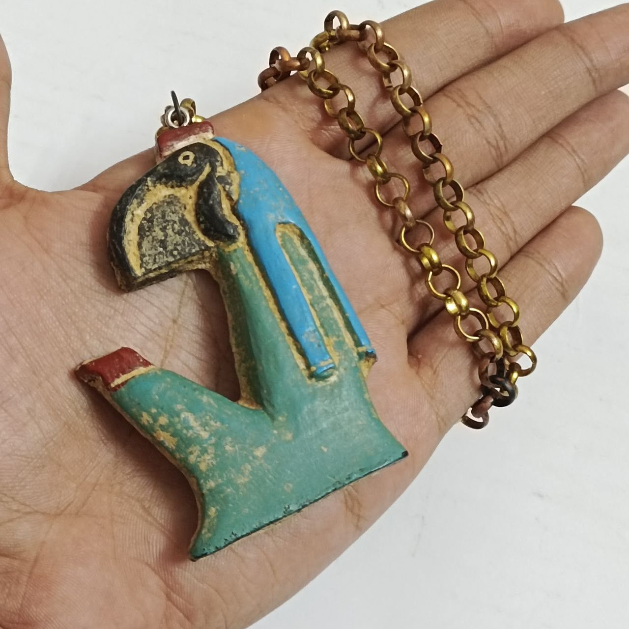Vintage Handcrafted Egyptian pendant, ancient Thoth design, unique Size ONE SIZE - 1 Thumbnail