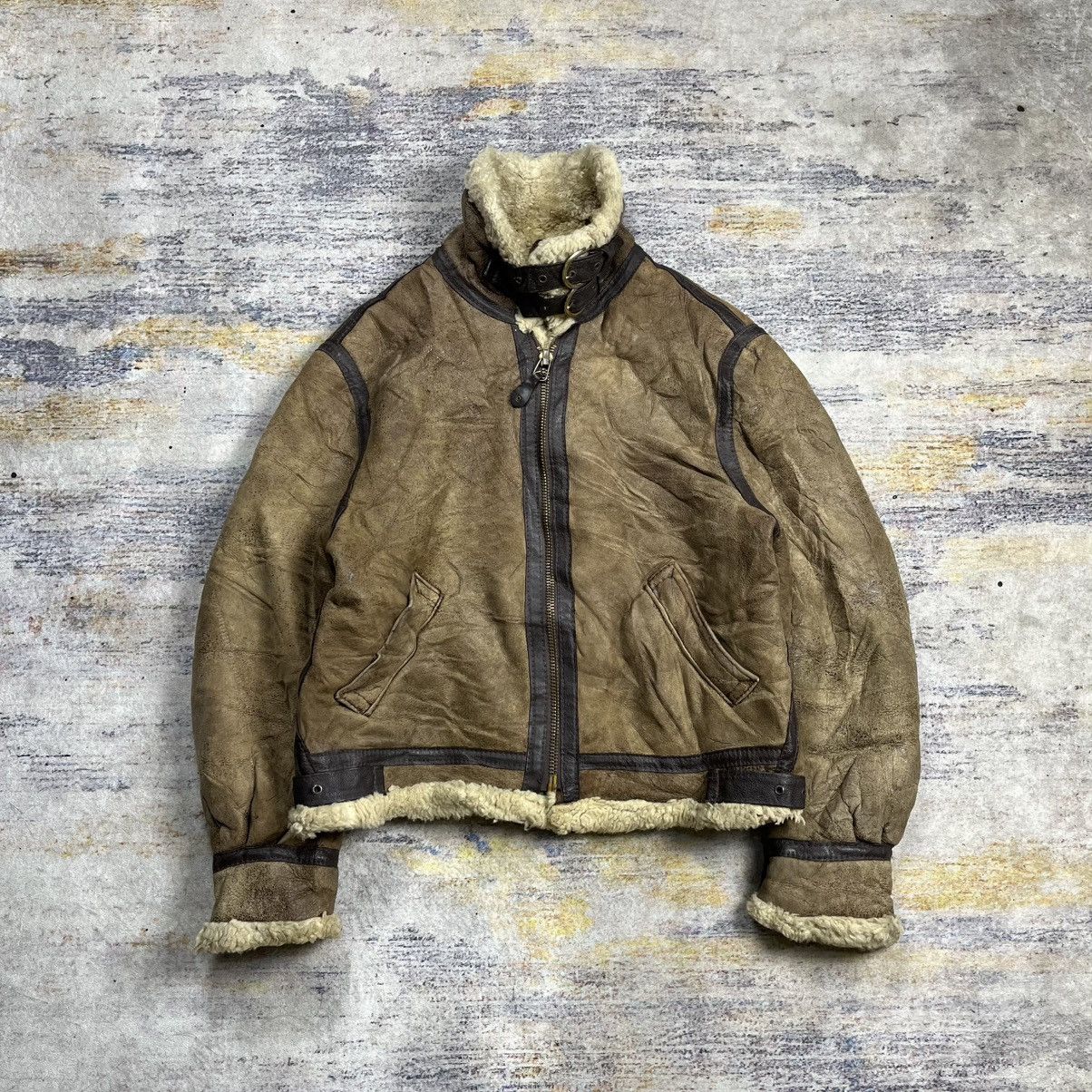 Schott Vintage 80s / 90s Schott B-3 flight shearling leather jacket Size US L / EU 52-54 / 3 - 2 Thumbnail