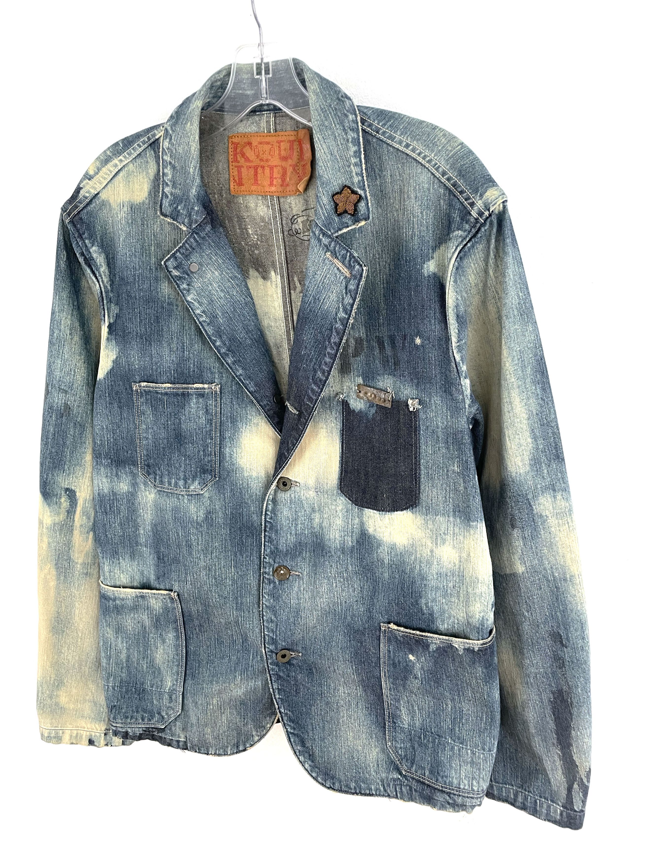 Kapital Distressed Denim Jacket Size US XL / EU 56 / 4 - 2 Thumbnail