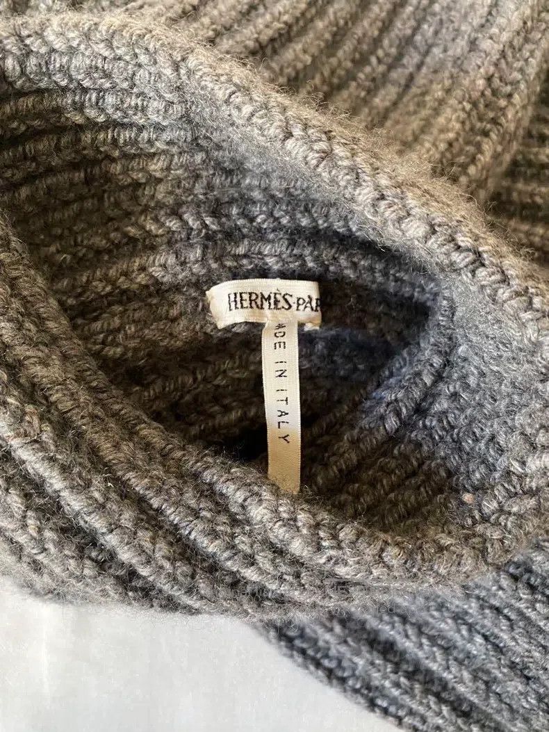 Hermes Hermes Grey Thick Hand Cashmere Sweater Size S / US 4 / IT 40 - 4 Thumbnail