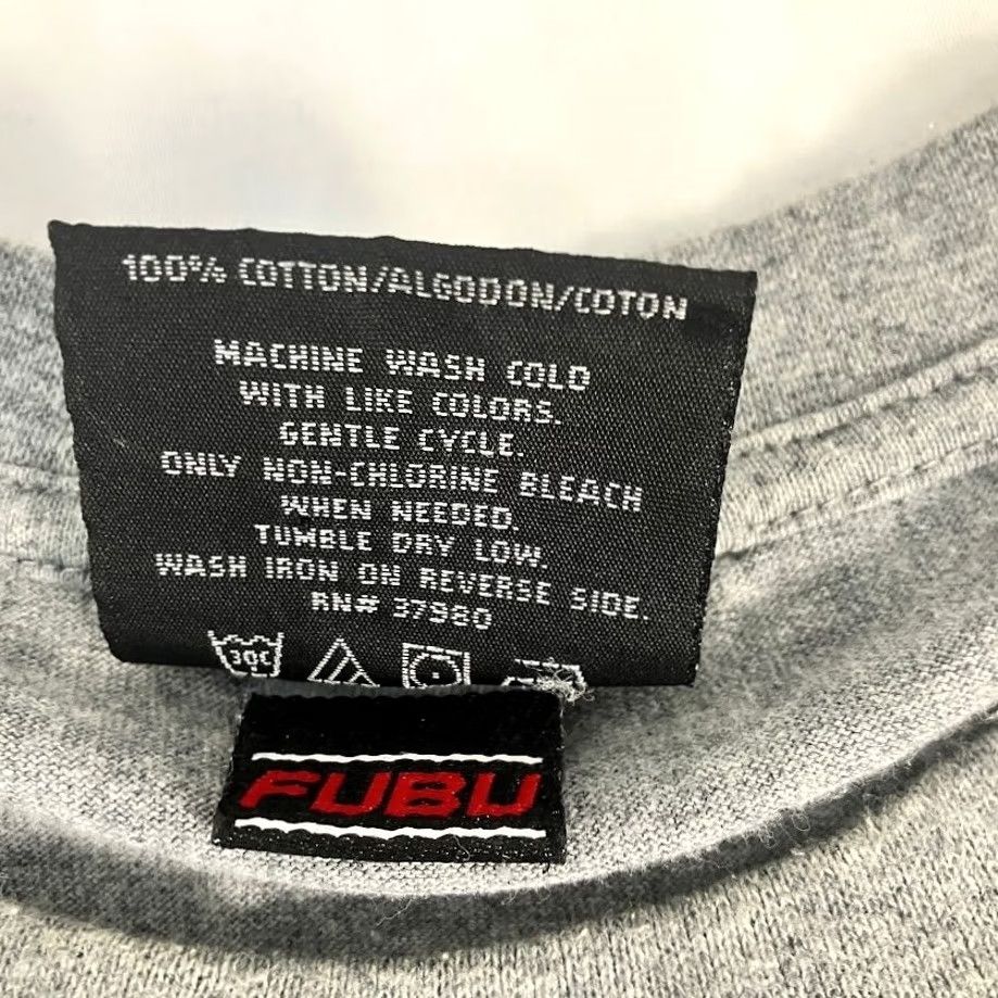 Fubu VINTAGE FUBU Jeans XCII T-Shirt Mens Gray Graffiti Graphic XL 90s Y2K Size US XL / EU 56 / 4 - 6 Thumbnail