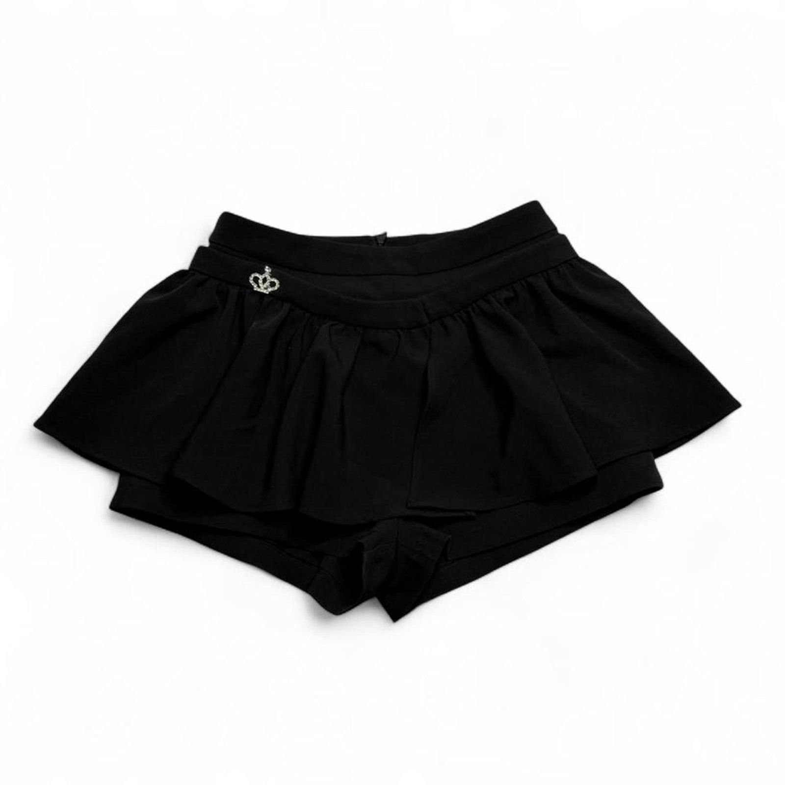 Other OakMoo Y2K Black Low RiseMinu Skirt Mcbling Crown size small Size 27" / US 4 / IT 40 - 1 Thumbnail