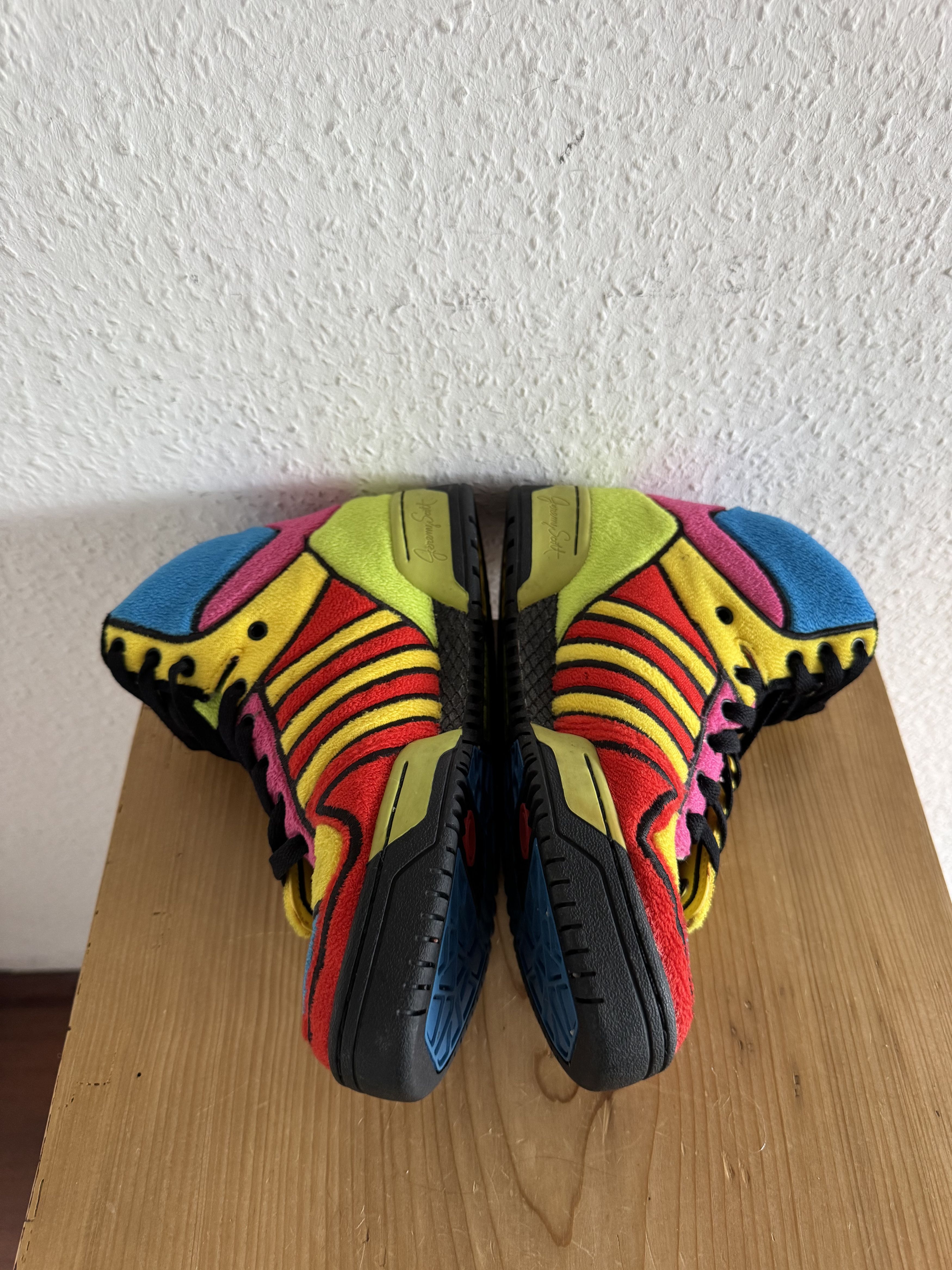 Adidas × Jeremy Scott Winged Rainbow Fleece Sneakers Size US 7.5 / EU 40-41 - 6 Thumbnail