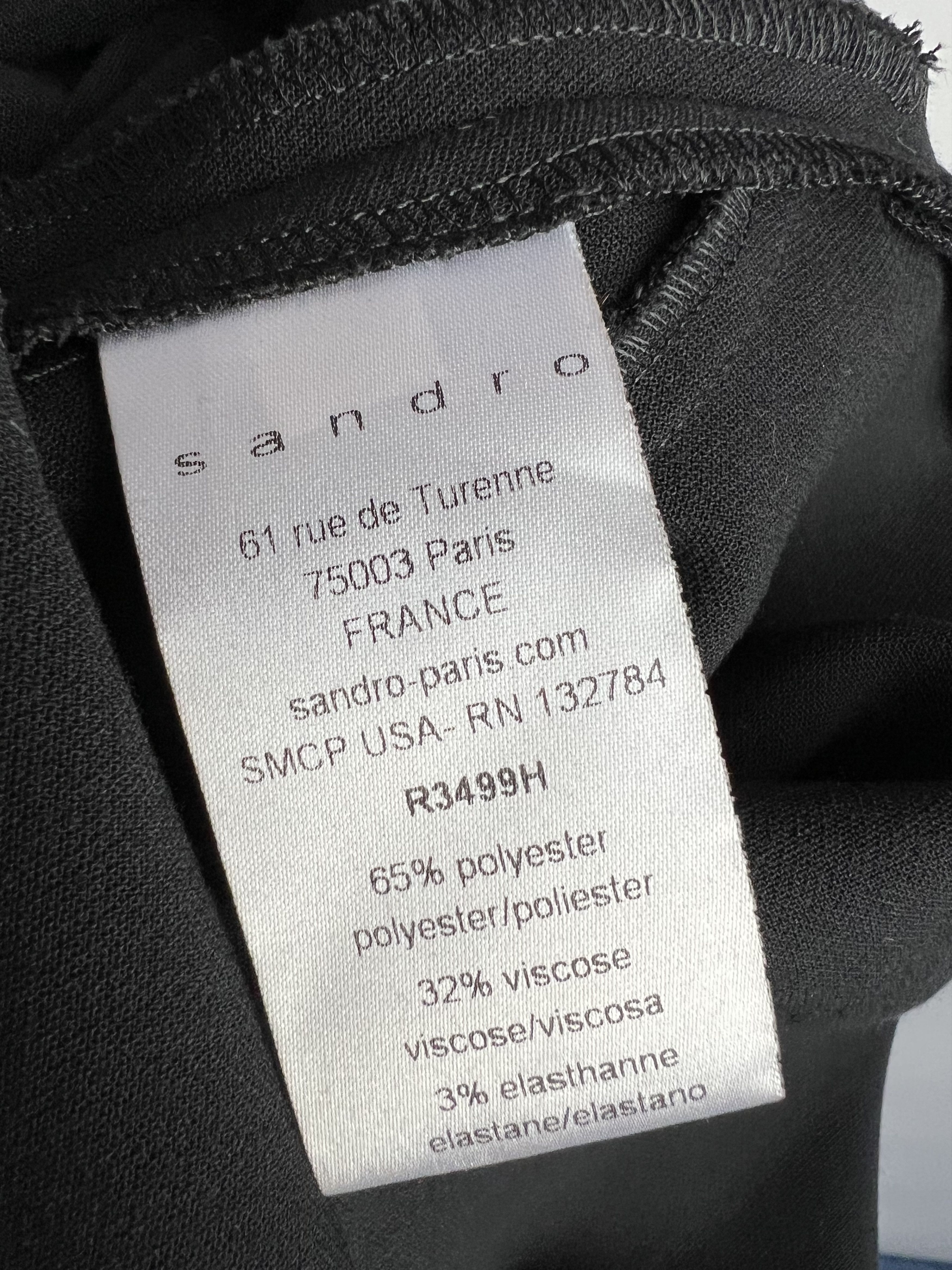 Sandro Sandro Black Sleeveless Dress Size 1 Leather Details Size S / US 4 / IT 40 - 10 Thumbnail