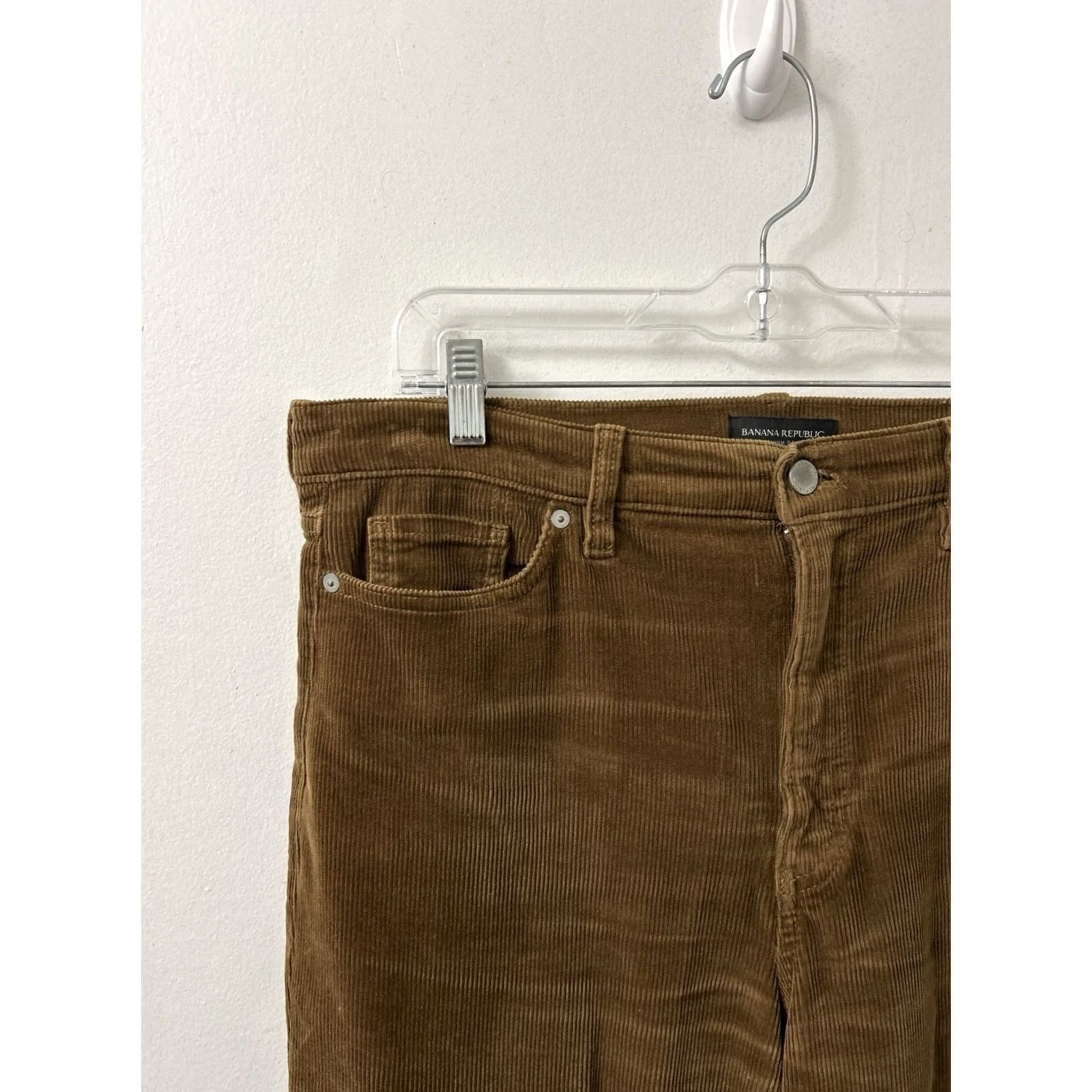 Banana Republic Banana Republic Corduroy Pants Womens 36x30 Brown Hi Rise Straight Premium Denim Dress Pants Workwear Casual Size 25" / US 0 / IT 36 - 4 Thumbnail