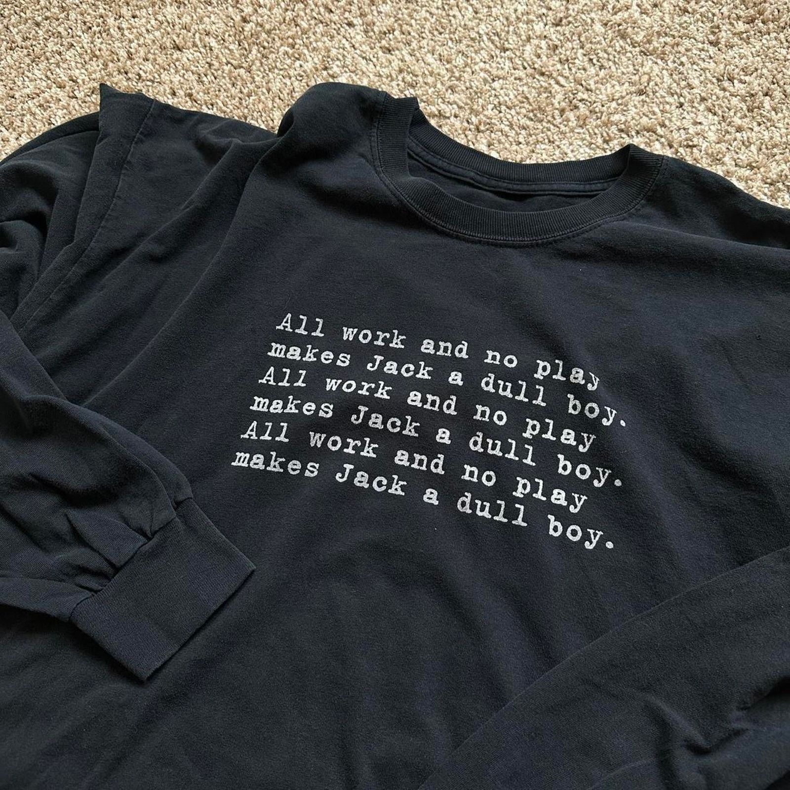 Vintage Vintage 90s The Shining Jack Nicholson Movie Longsleeve Size US XL / EU 56 / 4 - 1 Thumbnail