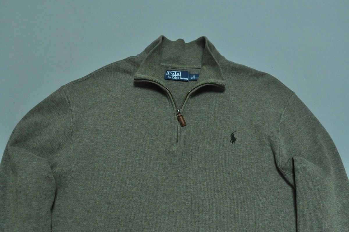 Polo Ralph Lauren × Ralph Lauren × Vintage Vintage Ralph Lauren Knit Half Zip Pullover Sweater Size US XL / EU 56 / 4 - 4 Thumbnail
