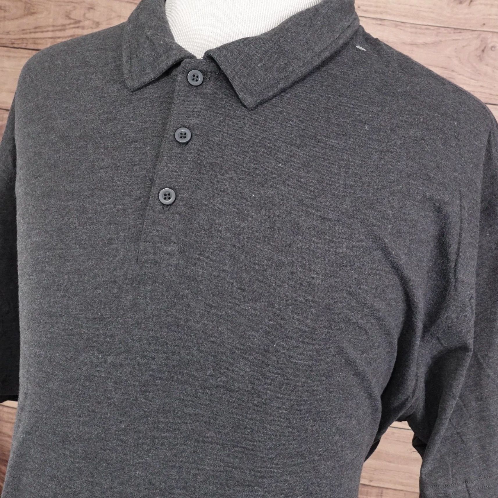 Vintage True Classic Polo Shirt Mens 3XL Gray Short Sleeve Cotton Blend Casual Size US XXL / EU 58 / 5 - 2 Thumbnail