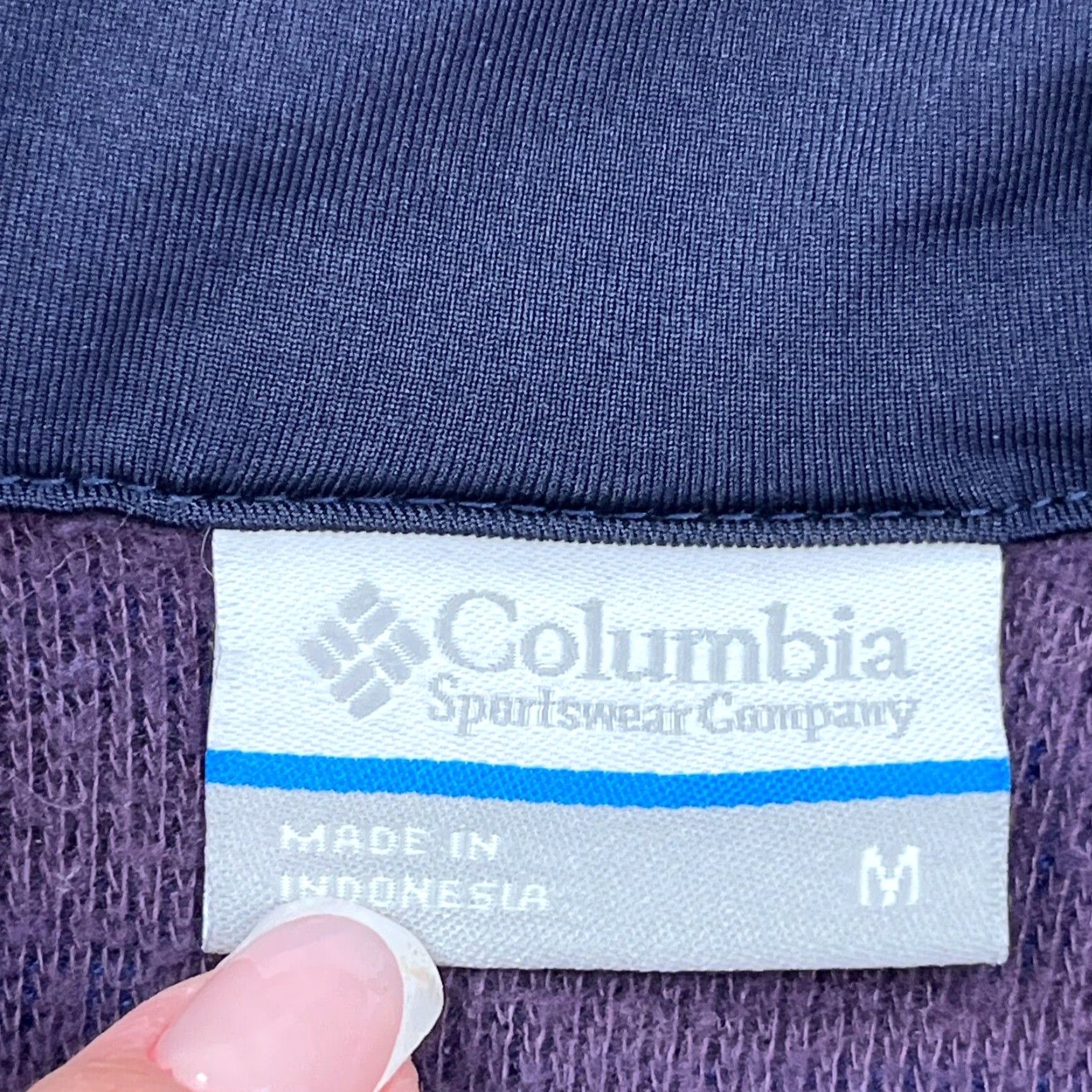 Vintage Columbia Sweater Women Medium Purple Pullover 1/2 Zip Mock Neck All Seasons Lightweight Size M / US 6-8 / IT 42-44 - 6 Thumbnail