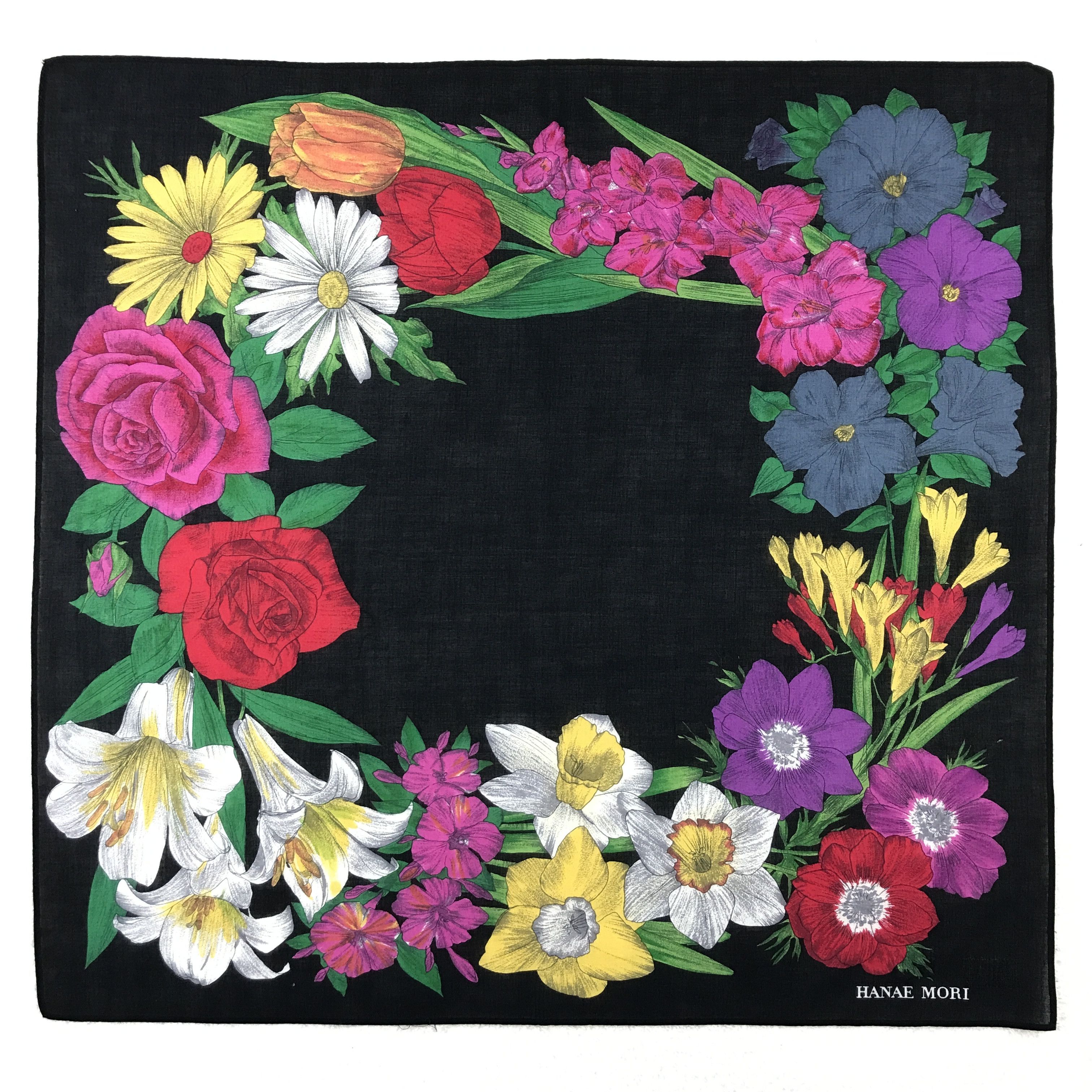 Hanae Mori × Japanese Brand × Vintage Vintage Hanae Mori Bandana Neckerchief Handkerchief Size ONE SIZE - 1 Thumbnail