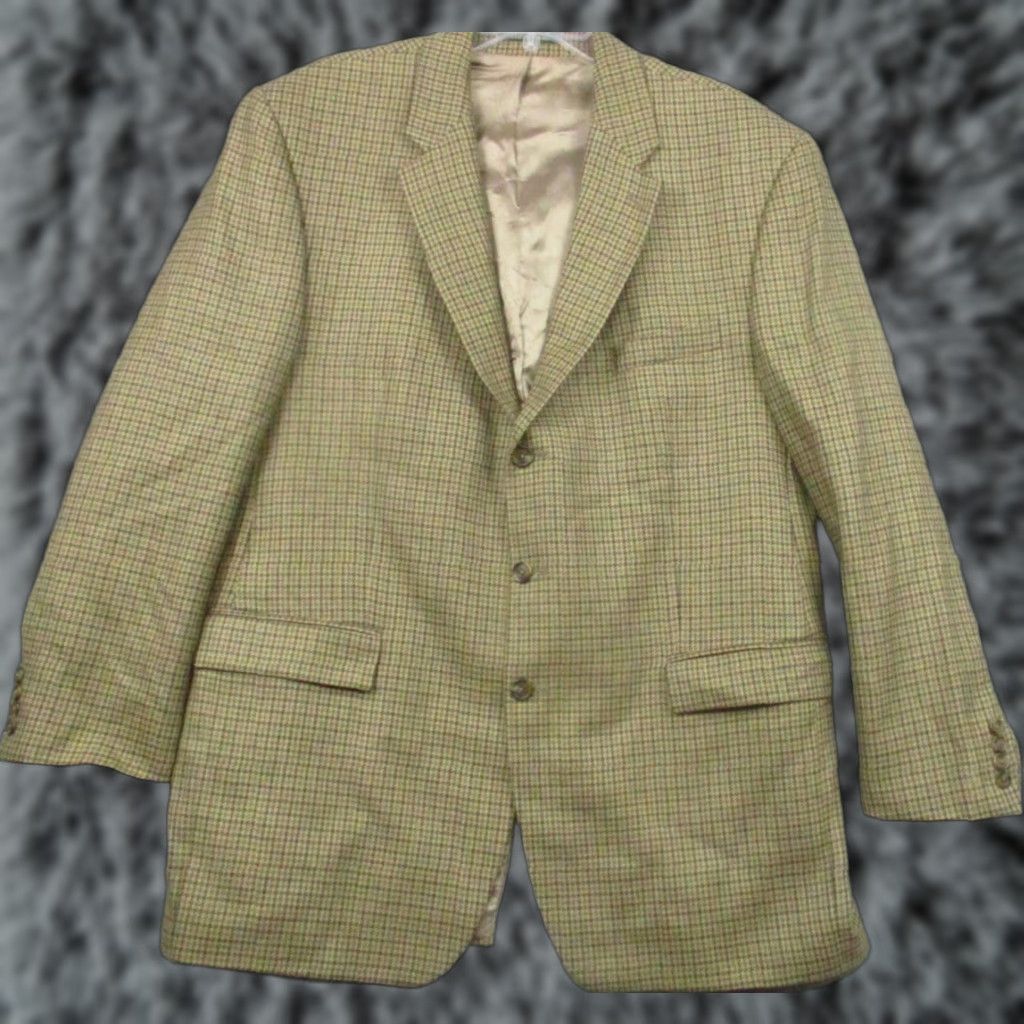 Ralph Lauren LAUREN RALPH LAUREN Sport Jacket Wool 46 L Brown Houndstooth Tweed Sportcoat Size US S / EU 44-46 / 1 - 1 Thumbnail