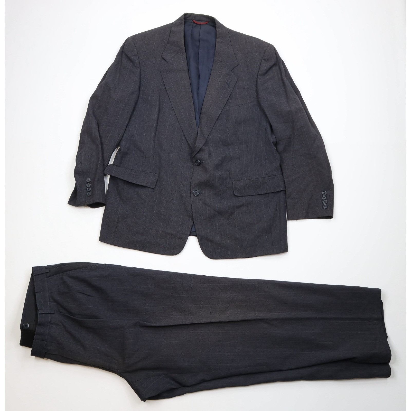 Vintage Vintage 90s Streetwear Distressed 2 Piece Suit Wedding Suit Size 44R - 1 Thumbnail
