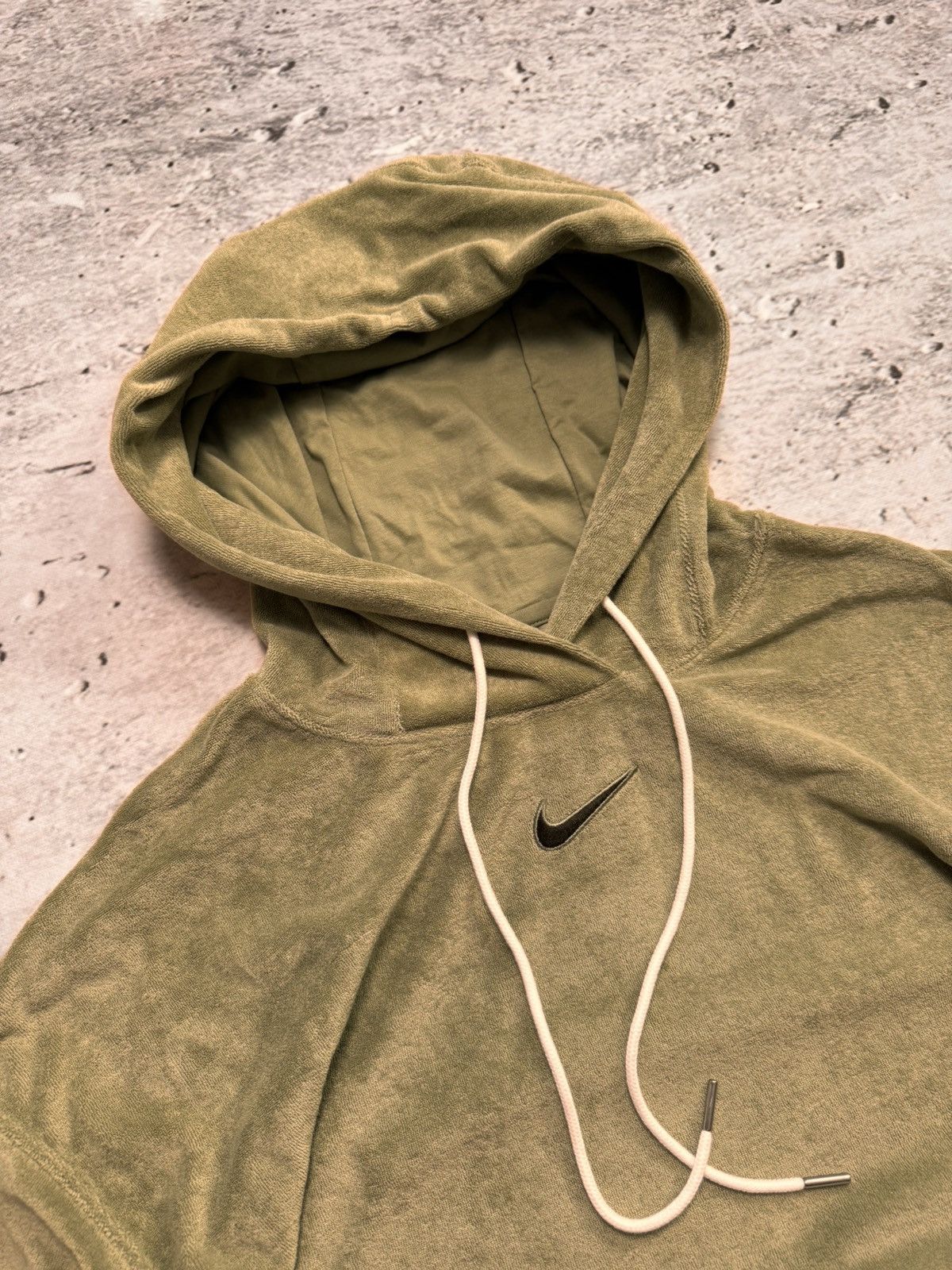 Nike × Vintage NIKE TEDDY FLEECE VINTAGE CENTER LOGO OVERSIZE BOXY HOODIE Size US L / EU 52-54 / 3 - 3 Thumbnail