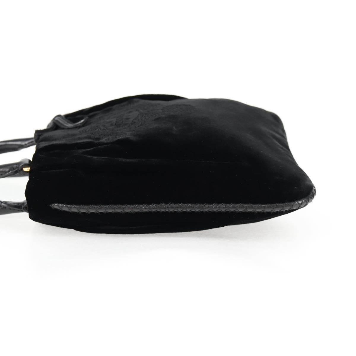 Prada PRADA Hand Bag Velor Black Gold Size ONE SIZE - 3 Thumbnail