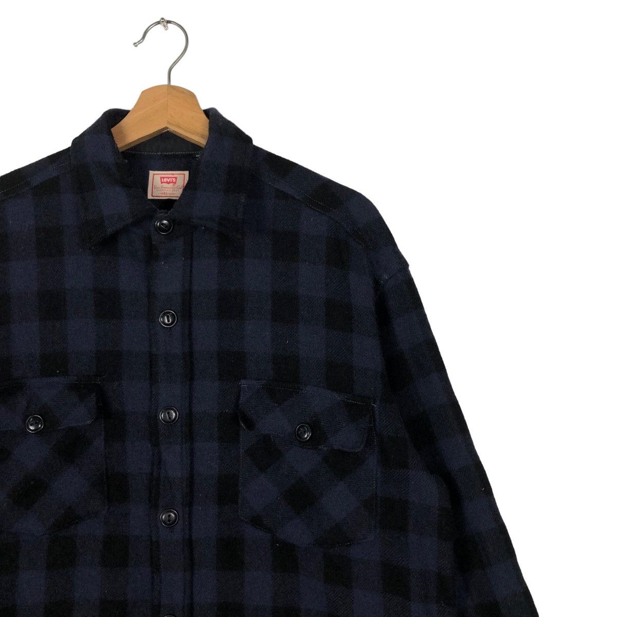 Levi's 🔥Vintage Flannel Jacket Wool Levi’s Tartan Checkered Design Size US M / EU 48-50 / 2 - 5 Thumbnail