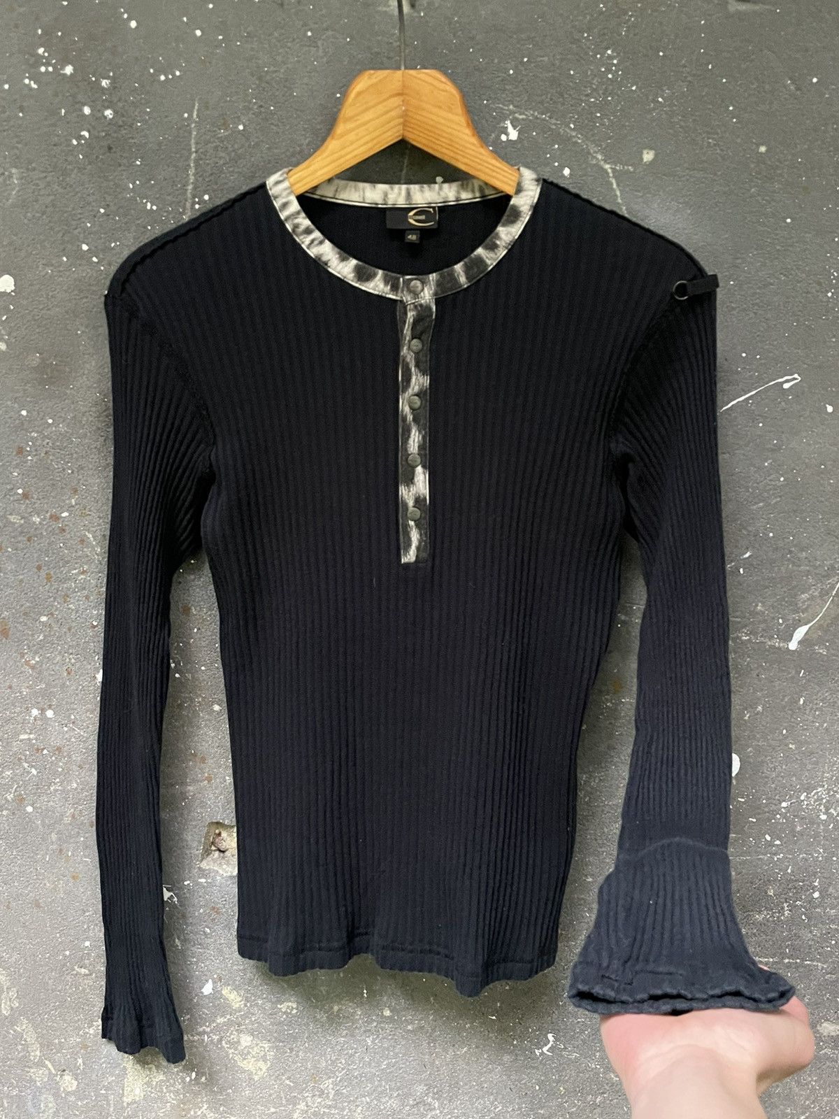 Just Cavalli × Roberto Cavalli Vintage Just Cavalli Archive Long Sleeve Leopard Black RARE Size M / US 6-8 / IT 42-44 - 4 Thumbnail