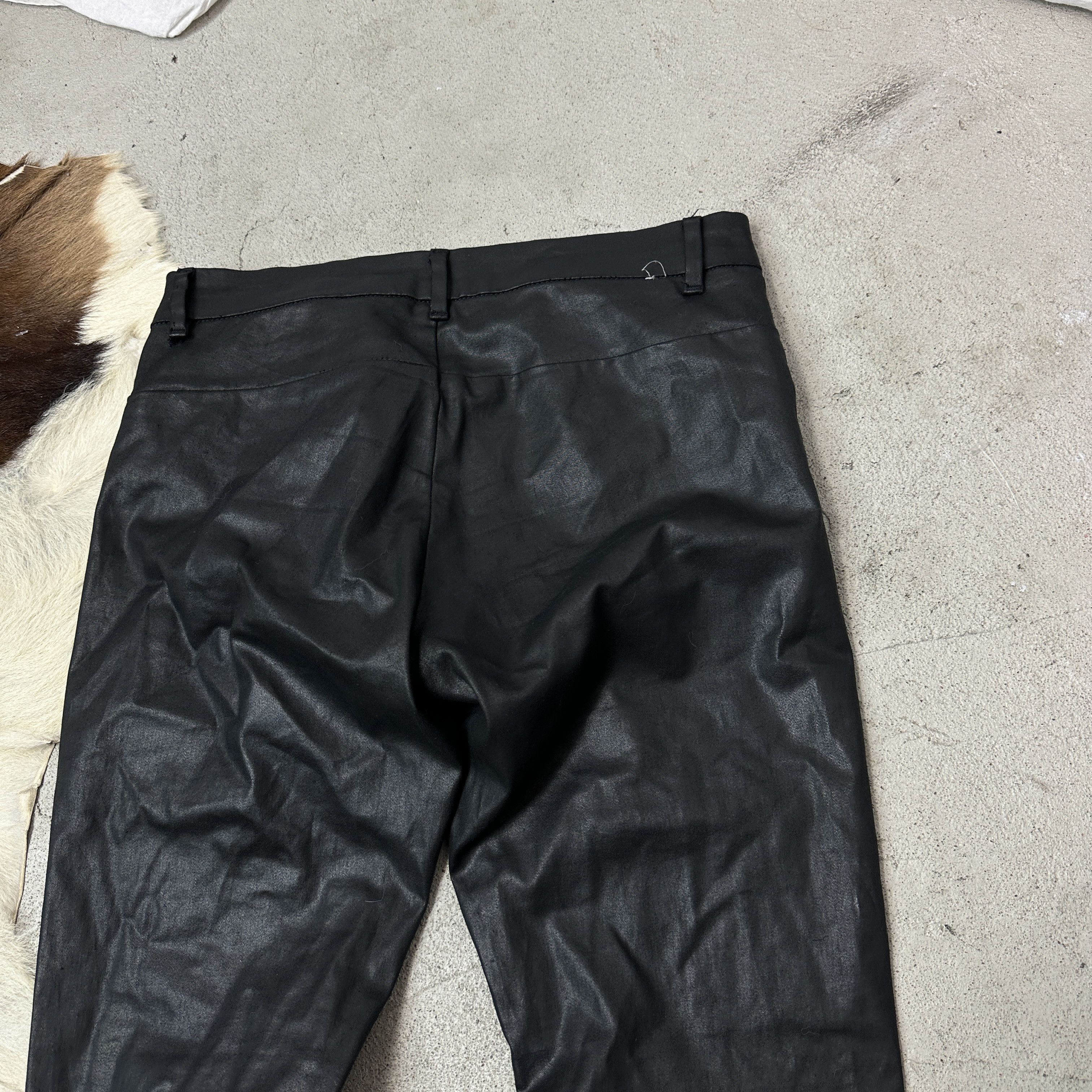 Filippa K Vintage Avant Garde Grunge Waxed Filippa K Zip Jeans Y2K Size 26" / US 2 / IT 38 - 6 Thumbnail