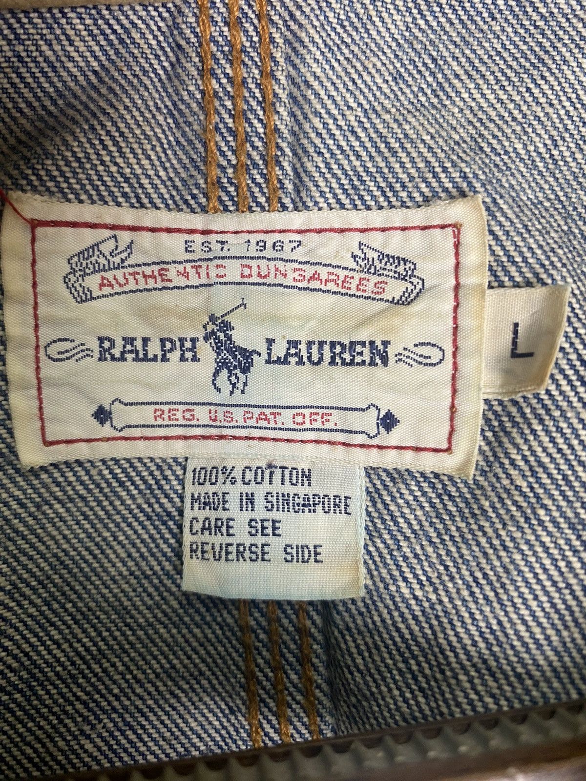 Polo Ralph Lauren Vintage Polo Ralph Lauren Denim Trucker Jacket Size US L / EU 52-54 / 3 - 12 Thumbnail