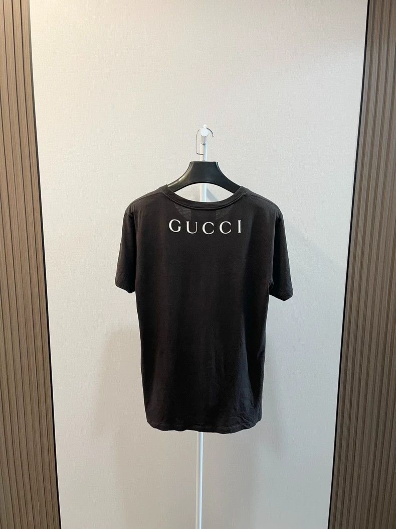 Gucci Gucci Black Old Sanskrit Logo Short-sleeved T-shirt 2502-Ne Size US XS / EU 42 / 0 - 2 Thumbnail