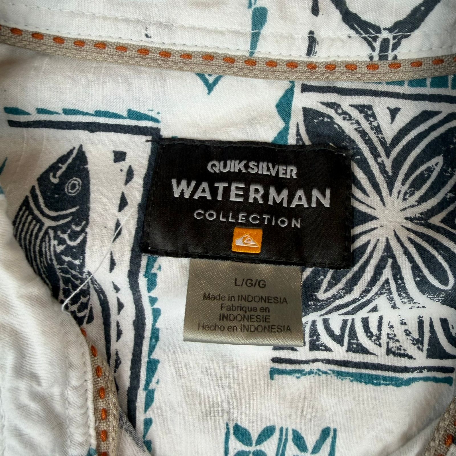 Quiksilver Quiksilver Waterman Collection Hawaiian Shirt Size L Size US L / EU 52-54 / 3 - 3 Thumbnail