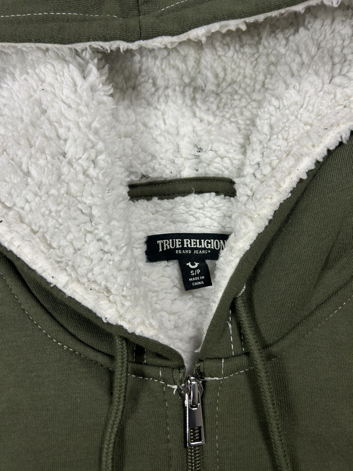 True Religion True Religion zip hoodie big logo vintage sherpa green Y2K Size US L / EU 52-54 / 3 - 3 Thumbnail