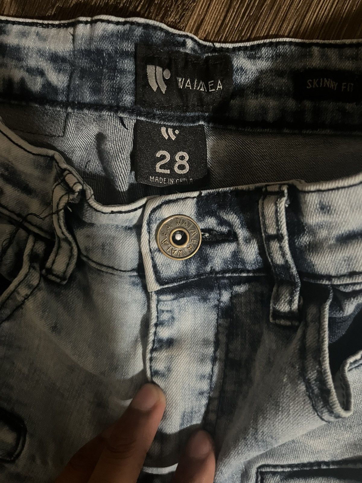 Waimea Blue Distressed Skinny Jeans With Holes size 28 in men Size US 28 / EU 44 - 6 Thumbnail
