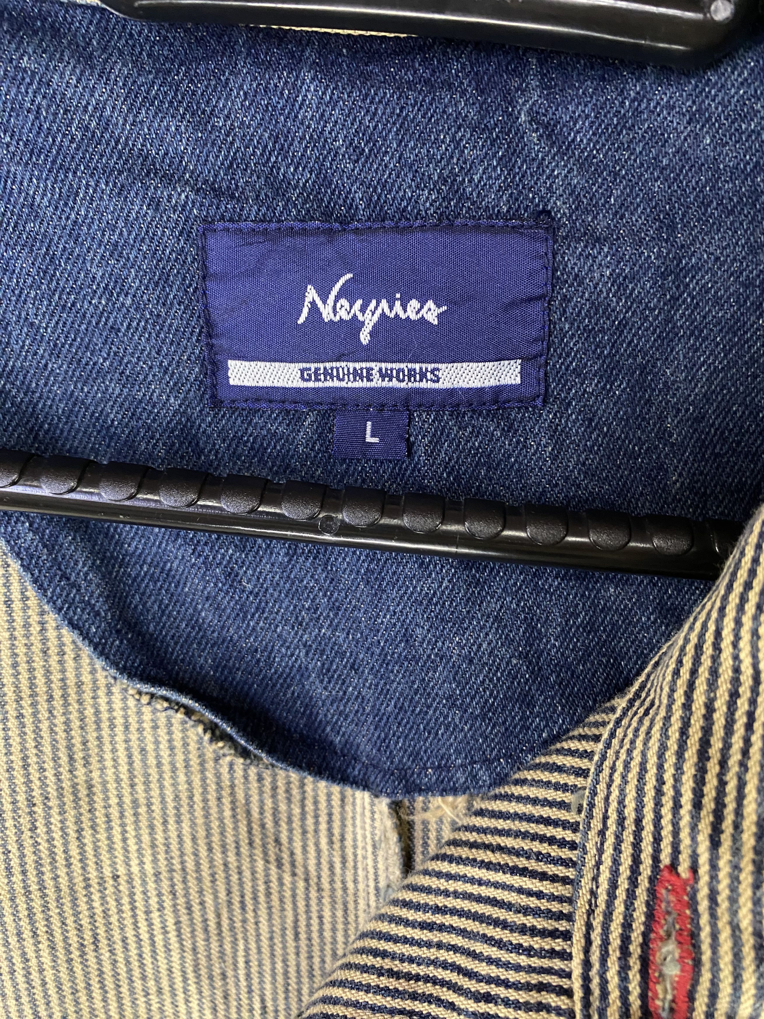 Designer × Japanese Brand 2000s Nayries hickory stripe work jacket Size US L / EU 52-54 / 3 - 8 Thumbnail
